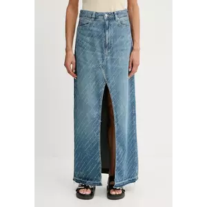 BOSS Orange fustă jeans maxi, drept, 50542445 imagine