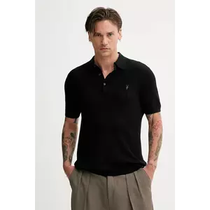AllSaints polo de bumbac AUBREY SS culoarea gri, uni, M020KA imagine