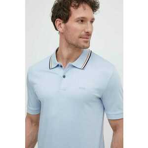 BOSS polo de bumbac neted, 50469360 imagine