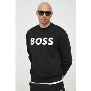 BOSS hanorac de bumbac ORANGE bărbați, culoarea negru, cu imprimeu 50487133 imagine