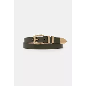 Answear Lab curea de piele culoarea albastru marin imagine