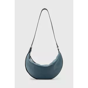 AllSaints poșetă de piele HALF MOON culoarea negru, W052XB imagine