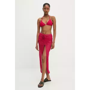 Answear Lab costum de baie din două piese cu fustă culoarea roz, cupa usor rigidizata imagine