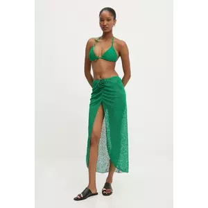Answear Lab costum de baie din două piese cu fustă culoarea verde, cupa usor rigidizata imagine