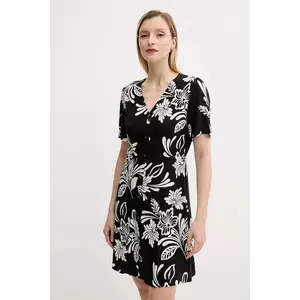 Answear Lab rochie din in culoarea negru, mini, evazată imagine