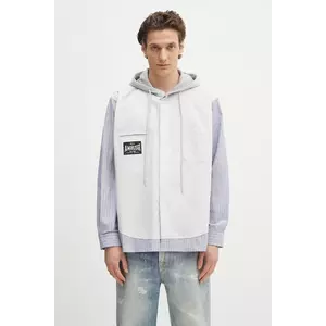 AMBUSH bluză Hooded Shirt culoarea gri, cu glugă, cu imprimeu, 12115312 imagine