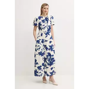 Answear Lab rochie din in culoarea bleumarin, maxi, evazată imagine