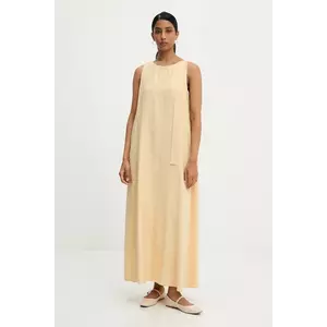 Answear Lab rochie din bumbac culoarea galben, mini, evazată imagine