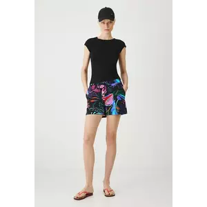 Medicine pantaloni scurți de trening culoarea negru, modelator, medium waist imagine