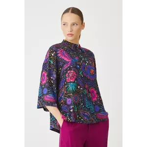 Medicine camasa culoarea negru, cu guler clasic, relaxed imagine