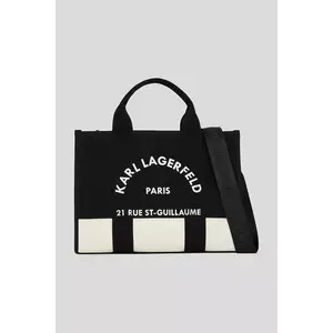 Karl Lagerfeld geantă de bumbac culoarea negru, A3W50025 imagine