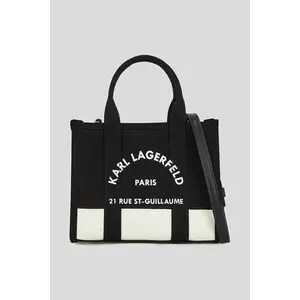 Karl Lagerfeld geantă de bumbac culoarea negru, A3W50027 imagine