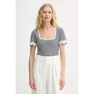Morgan tricou culoarea bleumarin, DELSA imagine