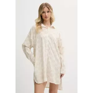 Dkny cămașă de noapte culoarea bej, YI30048 imagine