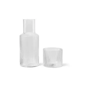 ferm LIVING carafă cu sticlă Ripple Small Carafe Set 500/200 ml culoarea transparent imagine