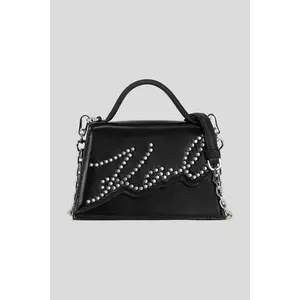 Karl Lagerfeld poșetă de piele culoarea negru, A3W30044 imagine