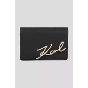 Karl Lagerfeld portofel de piele culoarea negru, A3W32018 imagine
