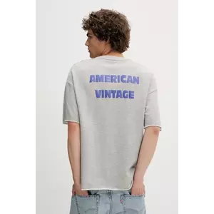American Vintage tricou culoarea gri, cu imprimeu, MZOF02AE25 imagine