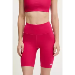 Under Armour pantaloni scurți de antrenament Motion culoarea roz, uni, medium waist, 1388646 imagine