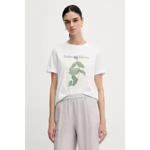 Pedro del Hierro tricou din bumbac culoarea alb, 4539617 imagine