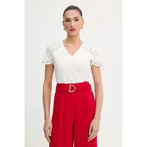Morgan tricou din bumbac culoarea alb, DMATY imagine