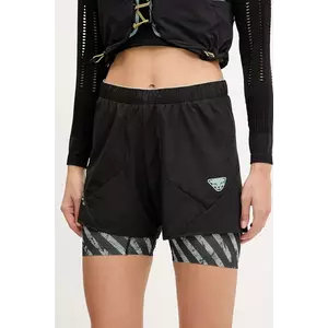 Dynafit pantaloni scurți outdoor culoarea negru, uni, high waist, 08.0000071921 imagine