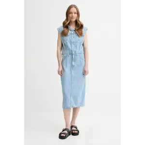 Levi's rochie jeans ICONIC SLEEVELESS DRESS midi, drept, 001WF imagine