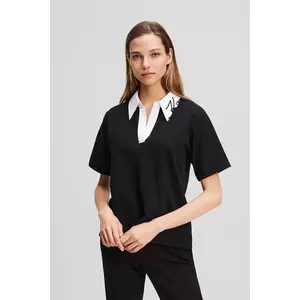 Karl Lagerfeld tricou din bumbac culoarea negru, A3W17113 imagine