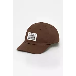 Levi's șapcă de baseball din bumbac culoarea maro, cu imprimeu, 000A9-0010 imagine