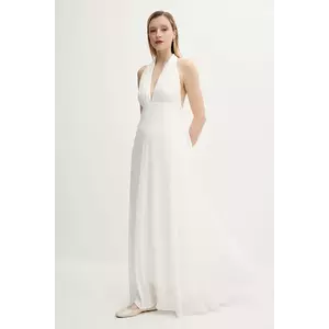 Answear Lab rochie culoarea alb, maxi, evazată imagine