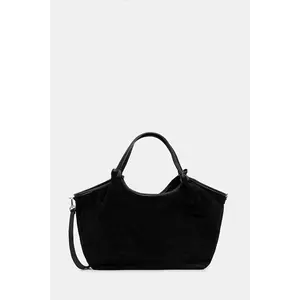 Answear Lab geanta de mana din piele intoarsa culoarea negru imagine