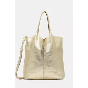 Answear Lab poseta de piele culoarea auriu imagine