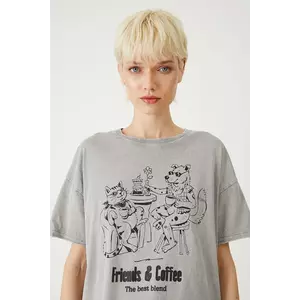 Medicine tricou din bumbac culoarea gri imagine