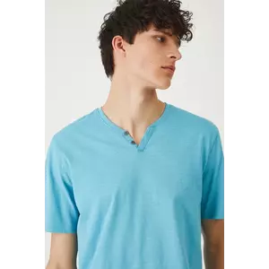 Medicine tricou din bumbac culoarea turcoaz, neted imagine