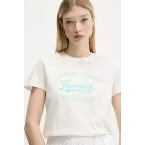 Tommy Jeans tricou culoarea alb, DW0DW21404 imagine