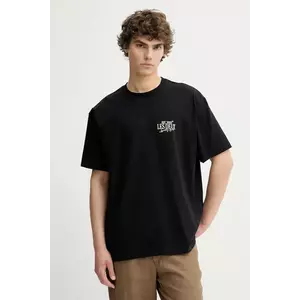 Les Deux tricou din bumbac Allen culoarea negru, cu imprimeu, 1000207 imagine
