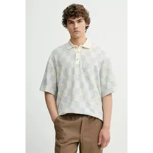 Les Deux tricou polo Branson culoarea bej, cu imprimeu, 1000159 imagine