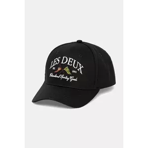 Les Deux șapcă de baseball din bumbac culoarea negru, cu imprimeu, 1000271 imagine