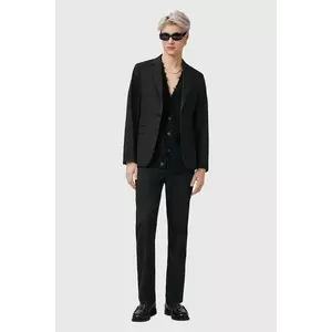 AllSaints pantaloni de bumbac ODIN culoarea negru, drept, M025QC imagine