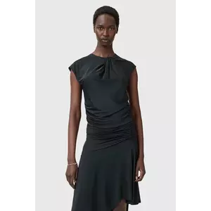 AllSaints bluză ANNALIE culoarea negru, uni, W191JC imagine