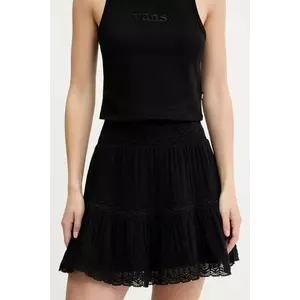 Superdry fustă culoarea negru, mini, evazați, W7210350A-02A imagine