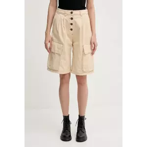 Alpha Industries pantaloni scurți din bumbac Sailor Cargo Shorts Wmn culoarea bej, uni, high waist, 156024 imagine