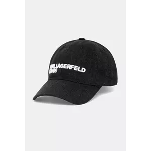 Karl Lagerfeld Jeans șapcă de baseball din denim culoarea negru, cu imprimeu, A3M33102 imagine