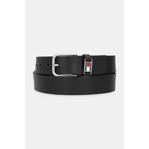 Tommy Jeans curea de piele culoarea negru, AM0AM13414 imagine