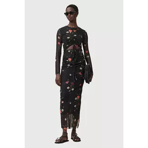 AllSaints rochie KATHY culoarea negru, maxi, mulată, W233DC imagine