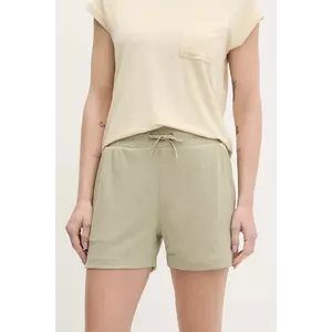 Helly Hansen pantaloni scurți outdoor LIFA TECH culoarea bej, uni, high waist, 63419 imagine