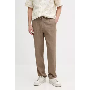 Lindbergh pantaloni din amestec de in culoarea verde, drept, 30-003020 imagine