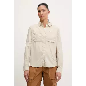 Columbia cămașă Skien Valley culoarea bej, cu guler clasic, regular, 2119283 imagine