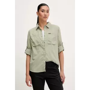 Columbia cămașă Skien Valley culoarea verde, cu guler clasic, regular, 2119283 imagine