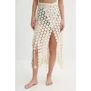 Desigual pareo TULUM CIRCLES culoarea bej, 25SAWO01 imagine